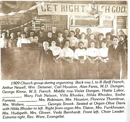 1909 group photo of the Creston congregation